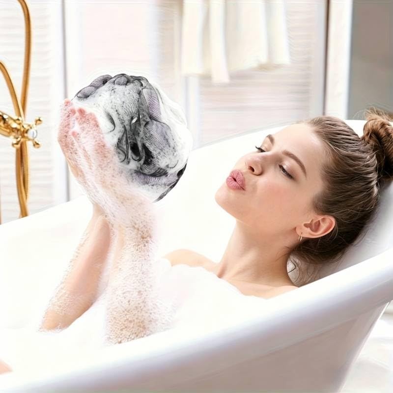 Set Piezas Baño Esponja Cepillo Espalda Guante Exfoliante Kit Limpieza