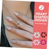 IWOWHERO 400pcs Heart Shape Flatback Craft Rhinestones DIY Acrylic Gems