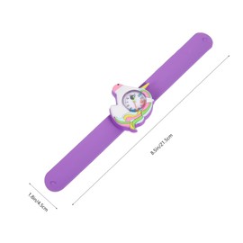 ULTECHNOVO Slap Watch for Girls Boys, Cute Unicorn Pattern Watch Sport Wrist Slap Bands Watch for Women Men Birthday Party Decorations Supplies, Purple