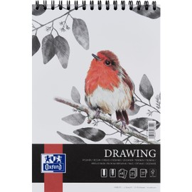 Oxford Artistic - Blocco da disegno formato A5, 50 fogli, con doppia spirale, per sketchbook, 160 g/m², in carta priva di acidi, con robusto cartone posteriore, per disegni e schizzi