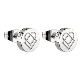 Liebeskind Berlin Women’s Shiny Stainless Steel Stud Earrings., Stainless Steel, silver