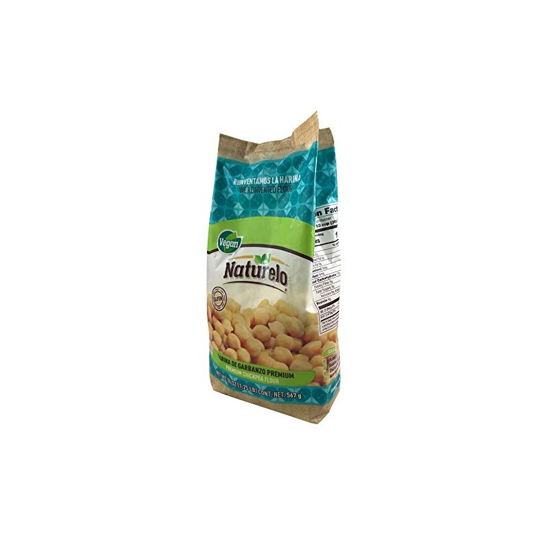 Naturelo Harina de Garbanzo Premium, Suave sabor del Garbanzo, 567