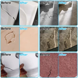 Granite and Quartz Countertop Chip Repair Kit, Tile & Fiberglass Porcelain Repair Kit,Marble Tub Repair Kit to Quickly Fix Cracks Ceramic Corian Bathtub Sink Toilet Dents Holes Scratchs