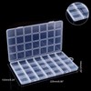 SUPERFINDINGS 4 Pack 28 Grids Organizer Box 22.5x13.3cm Transparent Plastic