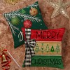 Kithomer Christmas Decorations Pillow Covers 18x18 Set of 4 Merry
