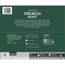 Starbucks French Roast K-Cups for Keurig, Dark Roast - 72 Count
