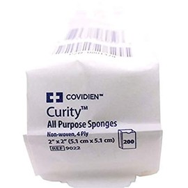 9022 Sponge Versalon Gauze LF NS 2x2" 4Ply Non-Woven 200 Per Pack Part No. 9022 by- Kendall Company by MarbleMed