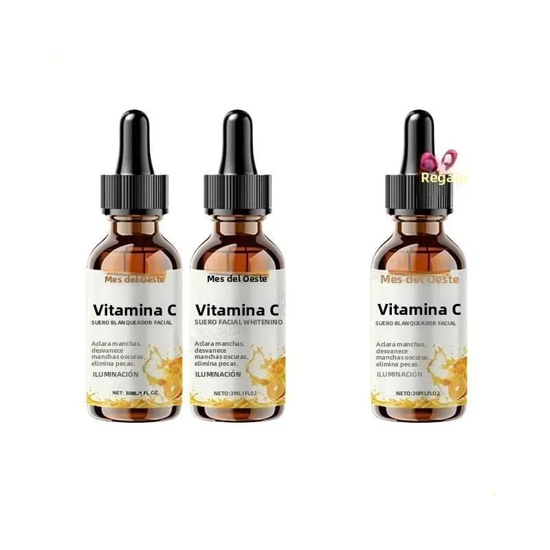 Sérum De Vitamina C, 3 Unidades, Iluminador Antiarrugas Ch