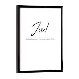 artboxONE Poster with Black Frame 18 x 13 cm Typography A Simple Word Picture Wedding Gift