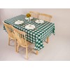 Kesfey Green 54x108 Inch Gingham Tablecloths, Plastic Disposable Checkered Waterproof