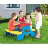 DOLU : Big Plastic Picnic Table for 4 - Blue,