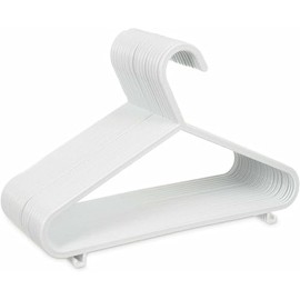 ZUKHRUF 40 Pack White Plastic Nursery Hangers, perfect choice for a baby’s wardrobe/closet/cupboard, Space Saving Tubular Hangers, More Storage for Kids Children Clothes Dresses