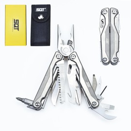 SQT2048-A 19-in-1 Multitool, Gifts for Men, Foldable & Self-Locking, Professional Multitool for DIY, Outdoor Camping, and Home Repairs...