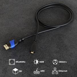 KabelDirekt 5m Micro HDMI to HDMI Cable FLEX Series