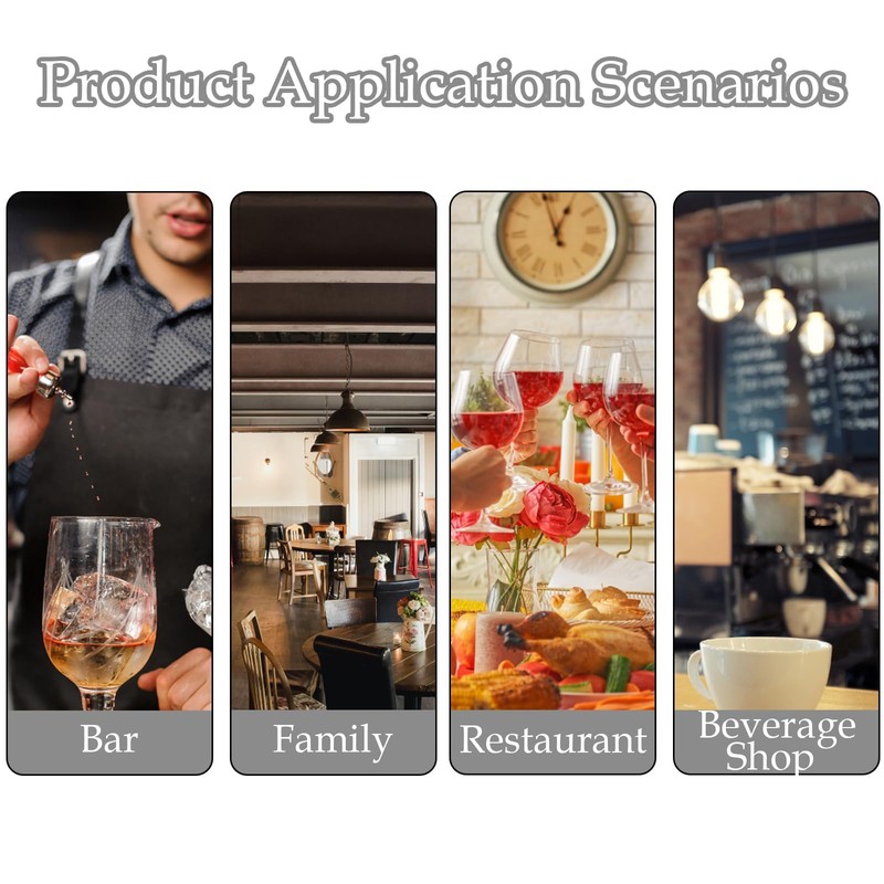 2 Pcs Spirit Measure with 4Pcs Bottle Pourers for Spirits,
