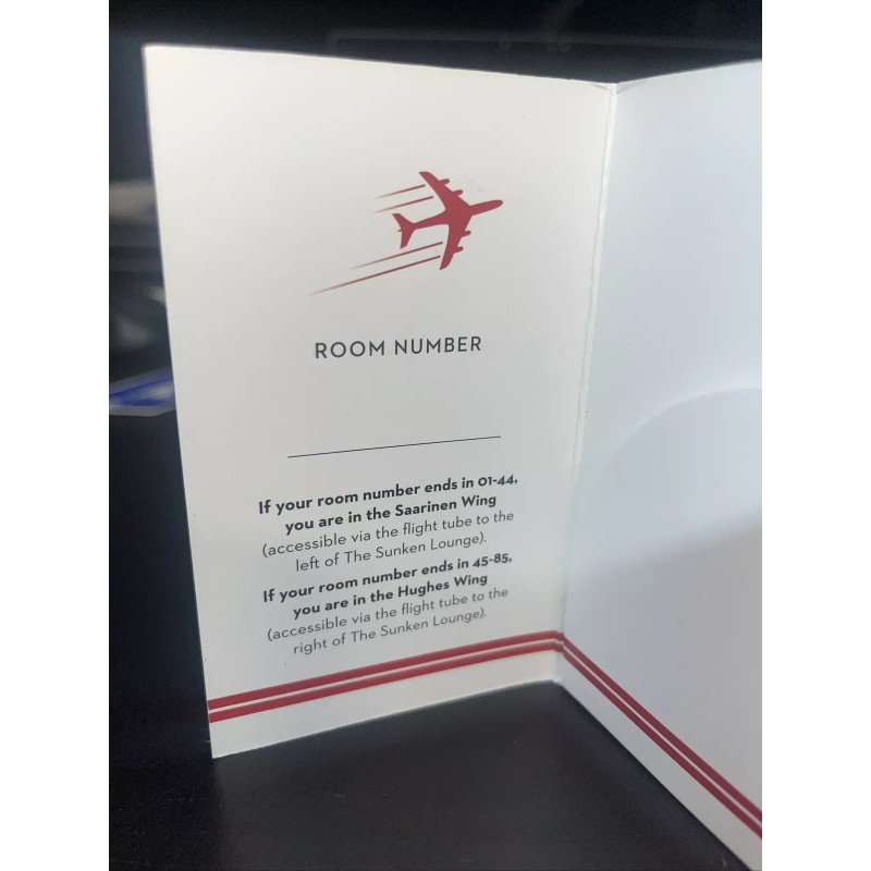 TWA Hotel room keycard Holder JFK airport New York.
