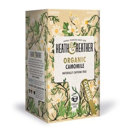 Heath & Heather Organic Camomile Teabags | Individually Wrapped Caffeine-Free Herbal Tea Infusion | 1 Pack of 20, Total 20 Tea Bags