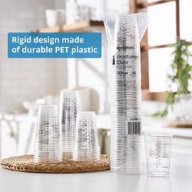 McKesson Graduated Cups, Polypropylene, Disposable, Clear, 7 oz, 1000 Count