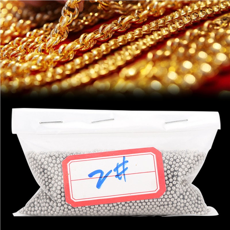 Stainless Steel Polishing Beads Burnishing Ball Jewelry Polishing Accessory (2mm)