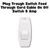 Invero Plug Trough Switch Feed Through Cord Cable On Off