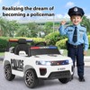 OLAKIDS Ride on Police Car, 12V Kids Battery Powered Electric