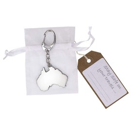 Metal Planet Ltd Travel Safely (Australia) shape keyring