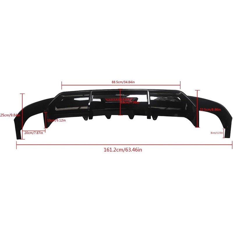 Ombialo Rear Lip Bumper Diffuser Compatible with Toyota Camry 2018-2022