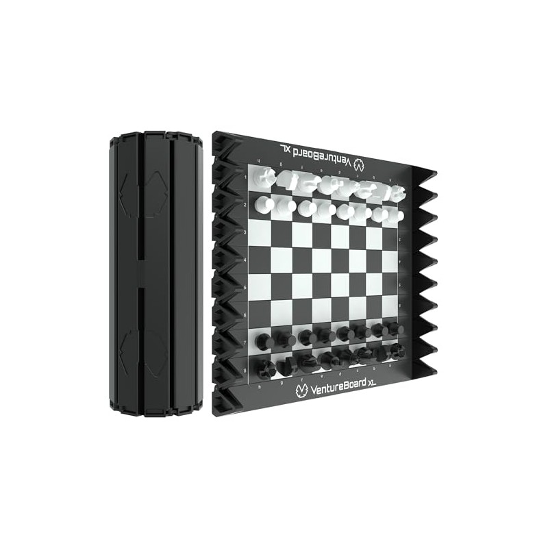 VENTUREBOARD XL Full-Size 10 Inches Magnetic Unique Chess Set Board