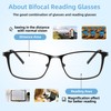 Pack 2 Bifocal Reading Glasses For men,Blue Light Blocking Computer