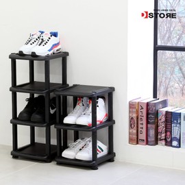 Domestic prefabricated entrance open type mini shoe organizer plastic shoe rack high-end 8-tier / 국산 조립식 현관 오픈형 미니 신발정리대 플라스틱 신발장 고급형 8단