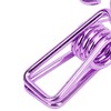 100pcs Binder Clips Cute Flower Shape Metal Hollowed Long Tail