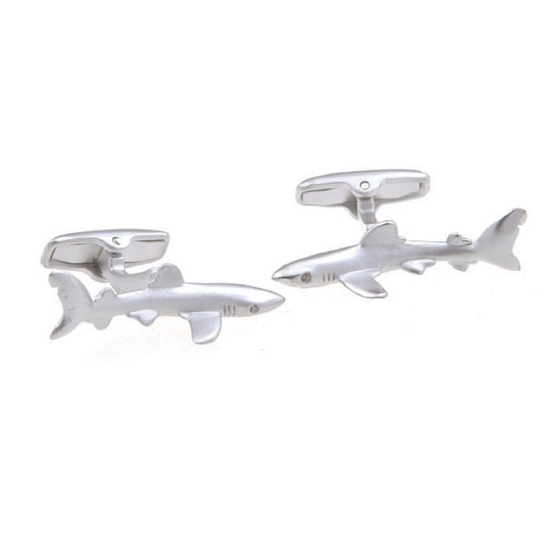 MRCUFF Shark Pair Cufflinks in a Presentation Gift Box &