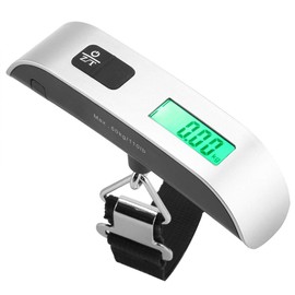 Portable Digital Luggage Weight Scale,110 Lbs Digital Hanging Luggage Scale,Suitcase Scale with LCD Display 50KG Capacity for Weighing Luggage, Vegetables and Fruits