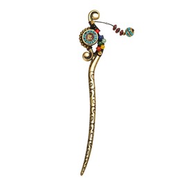 OATIPHO Chinese Style Hair Pin Traditional Hairpin Hair Accessories Braiding Tassel Design Folk-custom