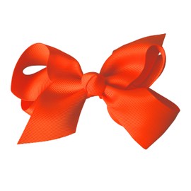 4 Inch Grosgrain Hair Bow for Girls (Orange)