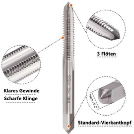Saipor M6 x 1 Metric Tap and Die M6 x 1.0 mm HSS Tap and Die Right Thread Fine Thread Cutter Straight Ribbed Tap Cutter