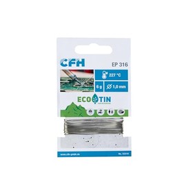 CFH Premium Eco Tin EL 316 Electronic Solder – Solder Diameter 1.0 mm, 6 g, Flux Filled, Lead-Free, Solder for Precise Fine Soldering in Electronics and Electrical Engineering, Fair Resourcing, Made