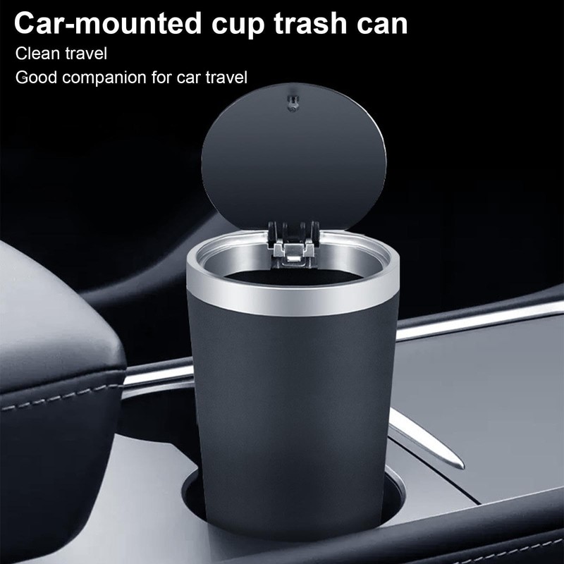 Trash Can for Car - 800ml Cup Holder Trash Bin