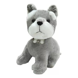 Jextech Peluche Cachorro Juguete Felpa Schnauzer 30cm Tierno Perro
