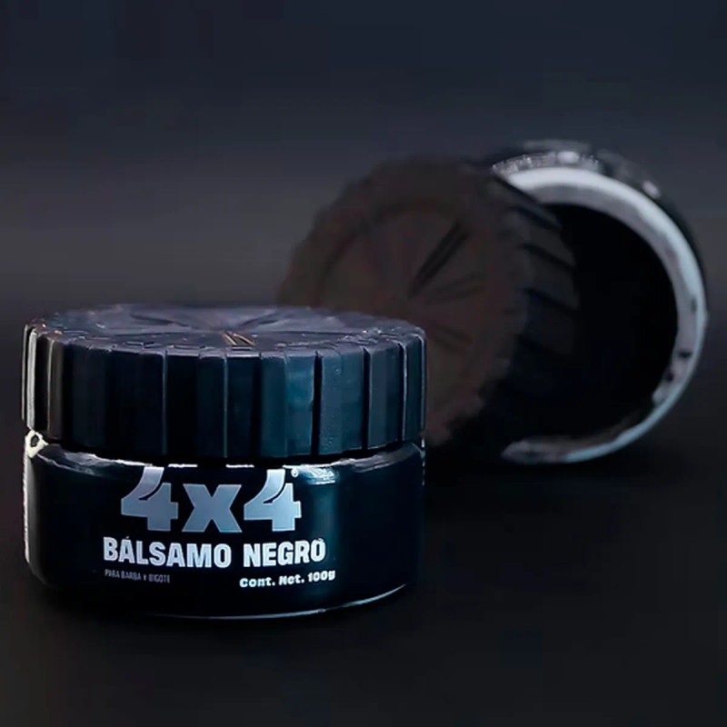 Cera Balsamo Barba Bigote Cubre Canas Color Negro 4x4 100grs