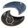 2 Pack 4 x 3.2 Inch Moon Trinket Tray, Ceramic