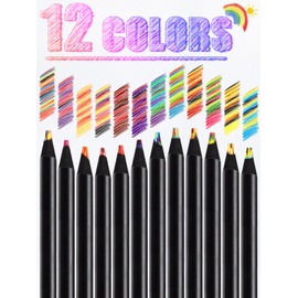DealKits 12 Colours Rainbow Pencils I Funny Colouring Pencils Children I Easter Gifts Children I Drawing Pencils as Party Bag Children's Birthday I Craft Set for Art, Drawing, Colouring, Sketching