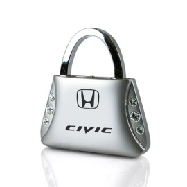 Au-Tomotive Gold, Inc Honda Civic Clear Crystals Purse Shape Key Chain Key-ring Keychain