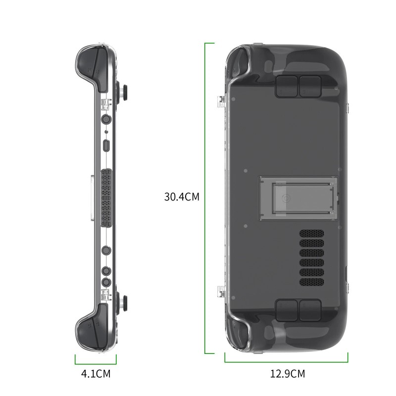 Crystal Clear Console Protective Back Case Cover Shell With Stand