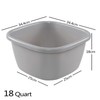 Inhouse Plastic Dish Pans for Kitchen Sinks, 2 Packs（18 Quart）