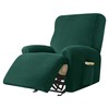 CONRUSER Recliner Chair Covers, 4-Piece Velvet Stretch Recliner Slipcover Single