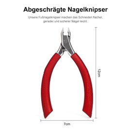 Nail Scissors for Deep Thick Ingrown Toenails and Fingernails, Stainless Steel Sharp Tip Corner Pliers Foot Care Toenail Pliers Pedicure Nail Clippers Nail Clippers for Podiatrists