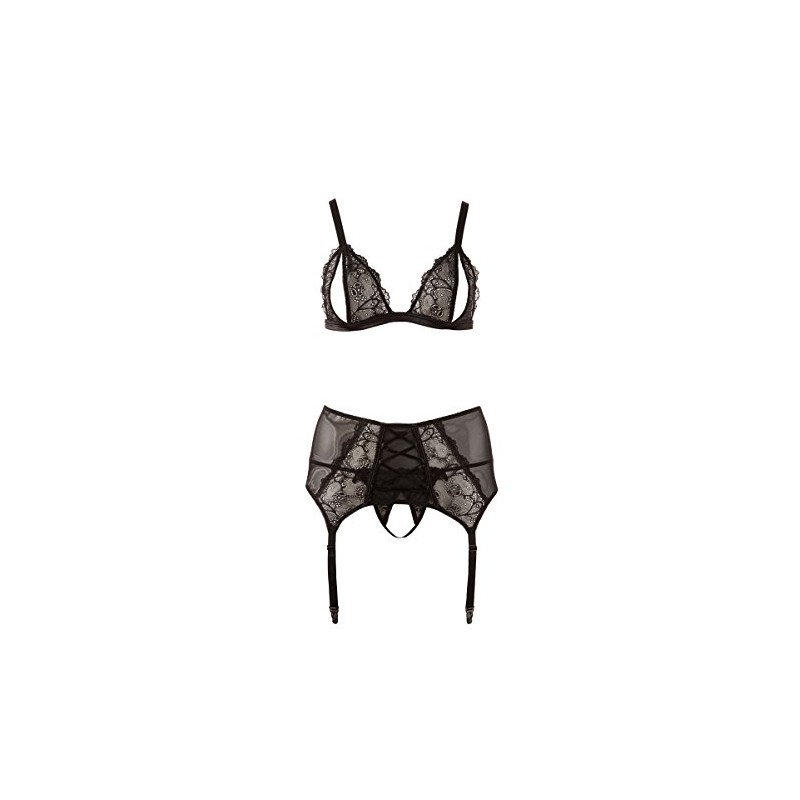 Cottelli Collection X-Large Suspender Bra Set for Plus Size