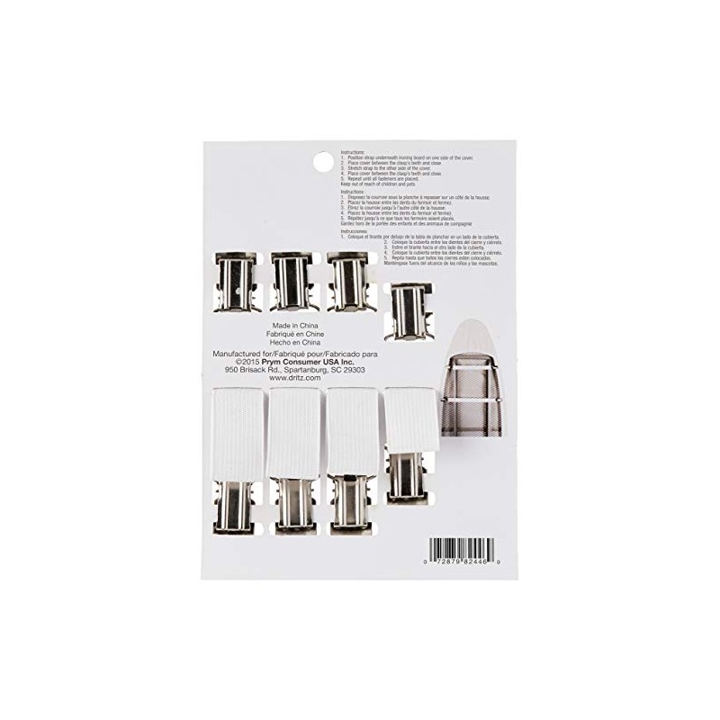 Dritz Clothing Care 82446 Ironing Board Cover Fasteners (4-Count) ,