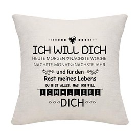 Bommex Love You Cushion Cover for Boyfriend Boyfriend Wife Husband Gift for Her Him Birthday Gift Christmas Gift (Style-2)